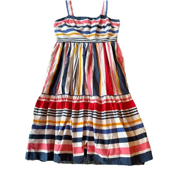Candy Stripe Nautical Sundress w/ pockets Vince Camuto Size 8 Sailor Vibe - Picture 4 of 11